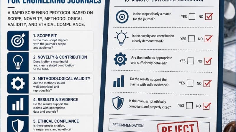 Desk Rejection Checklist for Engineering Journals