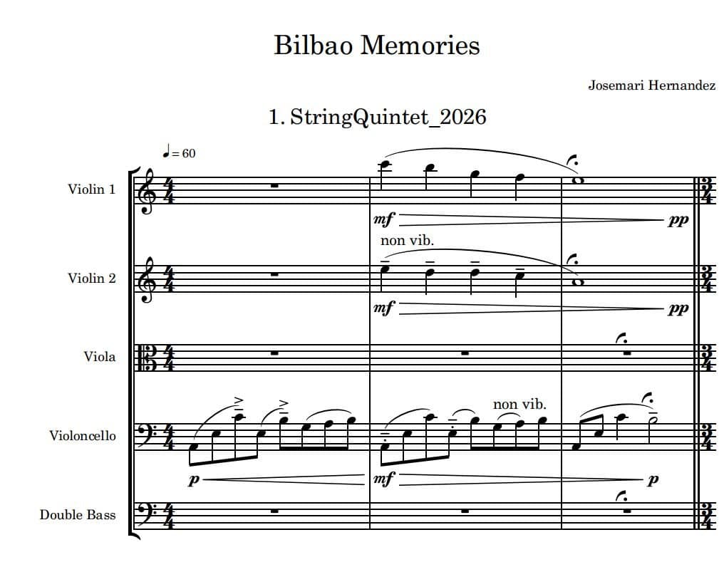 Bilbao memories score