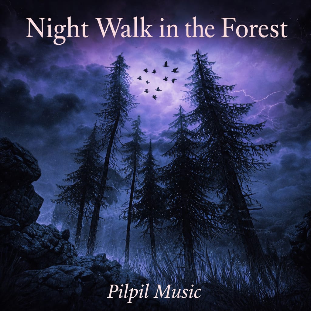 Night walk in the forest - cover